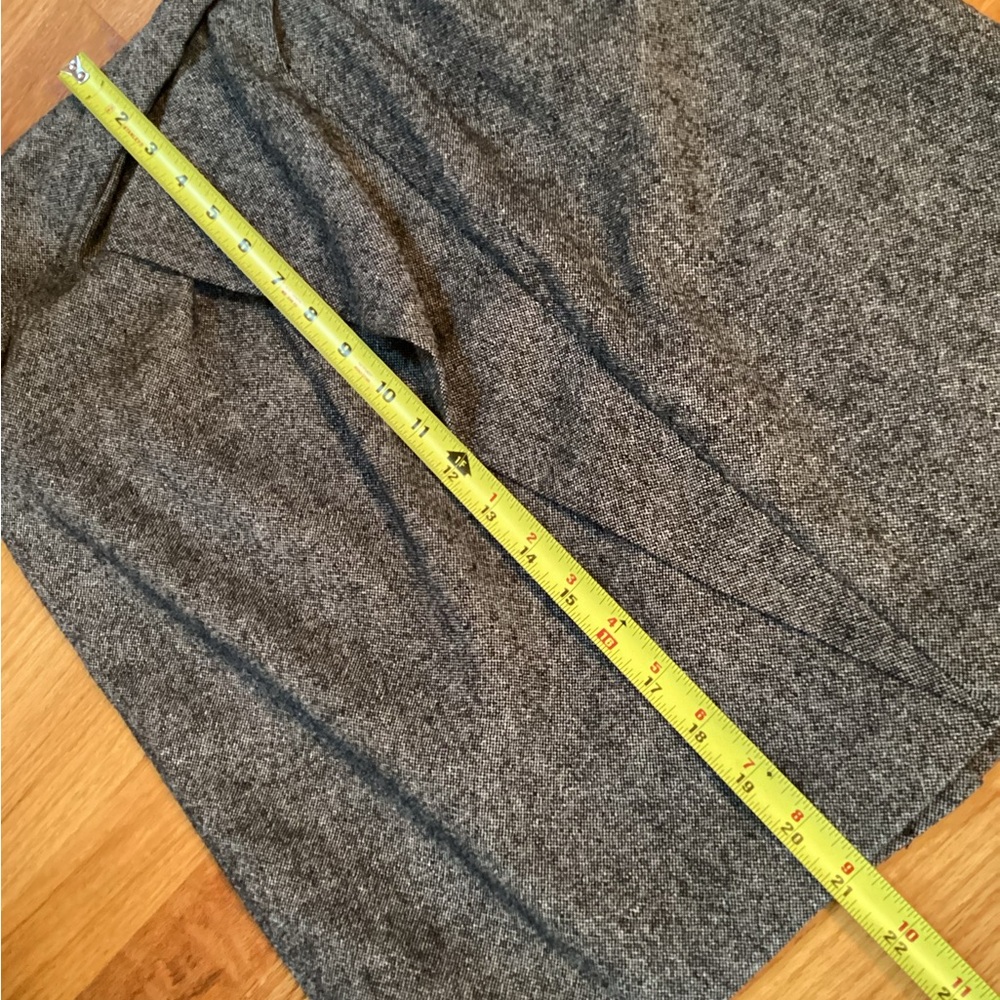 Banana Republic Gray Women's Skirt, gathered wrap look & tie,kick pleat,lined, 8 - Picture 7 of 11